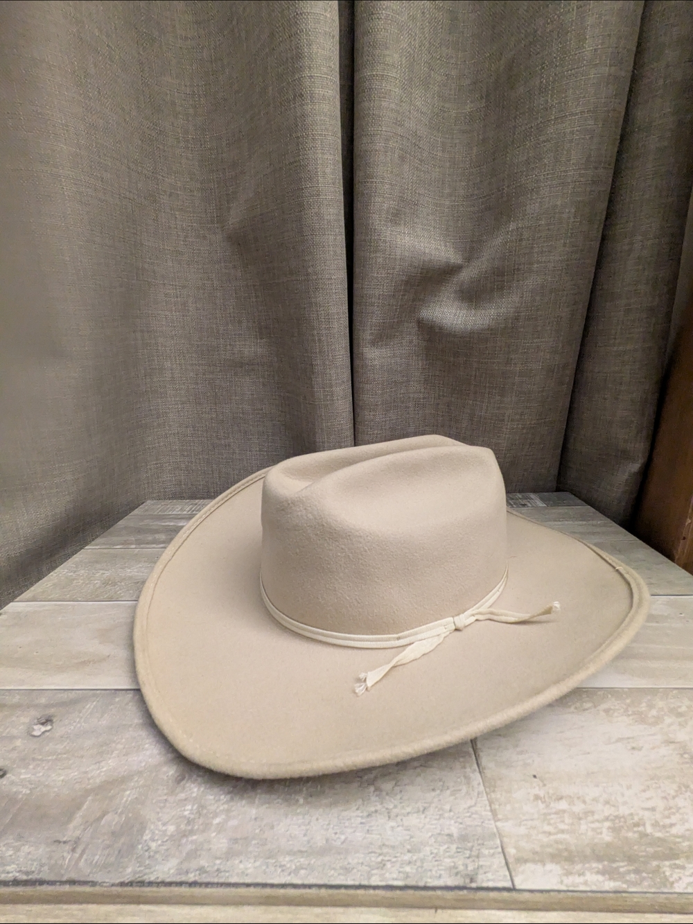 Wool Cowboy Western Hat Tan/Cream